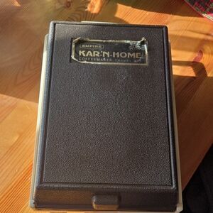 Vintage Coffee Maker Travel Kit Empire Kar'-N-Home 120V AC  Brown tested works